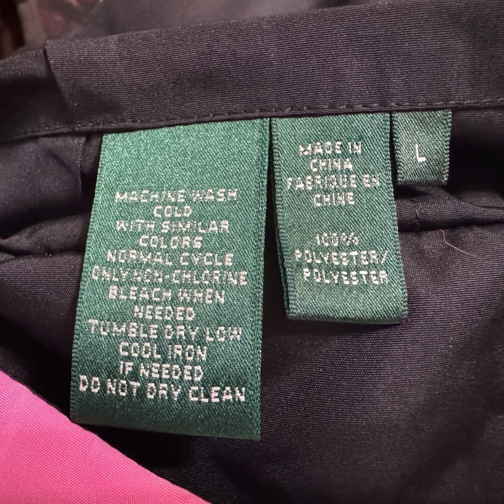 Ralph Lauren Reversible Black and Hot Pink Vest - Plus Size L - Picture 6 of 6